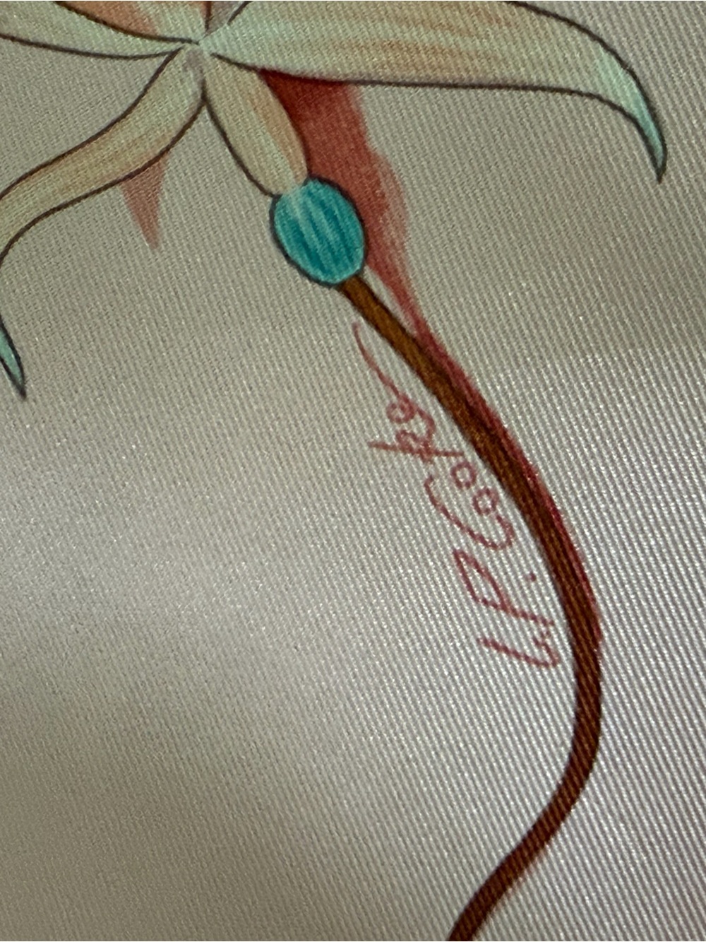 Hermes Fleurs De Fuchsia Silk Scarf. - Picture 8 of 16